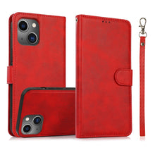Load image into Gallery viewer, Calf Texture 2 in 1 Detachable Magnetic Back Cover Horizontal Flip Leather Case with Holder &amp; Card Slots &amp; Wallet &amp; Photo Frame, For iPhone 13 mini, For iPhone 13, For iPhone 13 Pro, For iPhone 13 Pro Max
