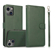 Load image into Gallery viewer, Calf Texture 2 in 1 Detachable Magnetic Back Cover Horizontal Flip Leather Case with Holder &amp; Card Slots &amp; Wallet &amp; Photo Frame, For iPhone 13 mini, For iPhone 13, For iPhone 13 Pro, For iPhone 13 Pro Max