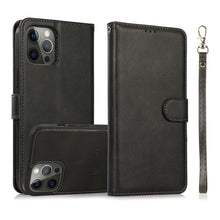 Load image into Gallery viewer, Calf Texture 2 in 1 Detachable Magnetic Back Cover Horizontal Flip Leather Case with Holder &amp; Card Slots &amp; Wallet &amp; Photo Frame, For iPhone 13 mini, For iPhone 13, For iPhone 13 Pro, For iPhone 13 Pro Max