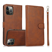 Load image into Gallery viewer, Calf Texture 2 in 1 Detachable Magnetic Back Cover Horizontal Flip Leather Case with Holder &amp; Card Slots &amp; Wallet &amp; Photo Frame, For iPhone 13 mini, For iPhone 13, For iPhone 13 Pro, For iPhone 13 Pro Max