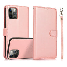 Load image into Gallery viewer, Calf Texture 2 in 1 Detachable Magnetic Back Cover Horizontal Flip Leather Case with Holder &amp; Card Slots &amp; Wallet &amp; Photo Frame, For iPhone 13 mini, For iPhone 13, For iPhone 13 Pro, For iPhone 13 Pro Max