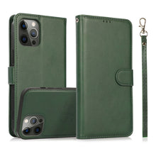 Load image into Gallery viewer, Calf Texture 2 in 1 Detachable Magnetic Back Cover Horizontal Flip Leather Case with Holder &amp; Card Slots &amp; Wallet &amp; Photo Frame, For iPhone 13 mini, For iPhone 13, For iPhone 13 Pro, For iPhone 13 Pro Max