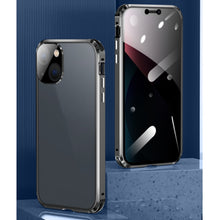 Load image into Gallery viewer, Four-corner Shockproof Anti-peeping Magnetic Metal Frame Double-sided Tempered Glass Case, For iPhone 13 Pro, For iPhone 13 Pro Max