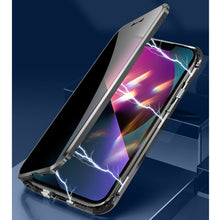 Load image into Gallery viewer, Four-corner Shockproof Anti-peeping Magnetic Metal Frame Double-sided Tempered Glass Case, For iPhone 13 Pro, For iPhone 13 Pro Max