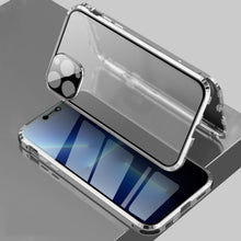 Load image into Gallery viewer, Four-corner Shockproof Anti-peeping Magnetic Metal Frame Double-sided Tempered Glass Case, For iPhone 13 Pro, For iPhone 13 Pro Max
