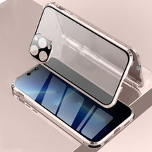 Load image into Gallery viewer, Four-corner Shockproof Anti-peeping Magnetic Metal Frame Double-sided Tempered Glass Case, For iPhone 13 Pro, For iPhone 13 Pro Max