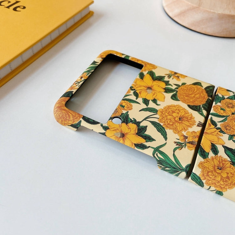 Small Floral Shockproof PC + Water Paste Protective Case, For Samsung Galaxy Z Flip3 5G