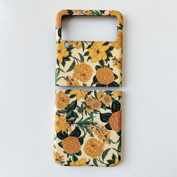 Small Floral Shockproof PC + Water Paste Protective Case, For Samsung Galaxy Z Flip3 5G