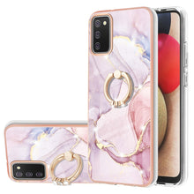 Load image into Gallery viewer, Electroplating Marble Pattern IMD TPU Shockproof Case with Ring Holder, For Samsung Galaxy A02s US Version 166mm, For Samsung Galaxy A02s EU Version 164mm, For Samsung Galaxy A03s 166mm, For Samsung Galaxy A11 / M11, For Samsung Galaxy A12             ...