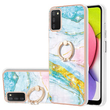 Load image into Gallery viewer, Electroplating Marble Pattern IMD TPU Shockproof Case with Ring Holder, For Samsung Galaxy A02s US Version 166mm, For Samsung Galaxy A02s EU Version 164mm, For Samsung Galaxy A03s 166mm, For Samsung Galaxy A11 / M11, For Samsung Galaxy A12             ...