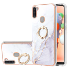 Load image into Gallery viewer, Electroplating Marble Pattern IMD TPU Shockproof Case with Ring Holder, For Samsung Galaxy A02s US Version 166mm, For Samsung Galaxy A02s EU Version 164mm, For Samsung Galaxy A03s 166mm, For Samsung Galaxy A11 / M11, For Samsung Galaxy A12             ...