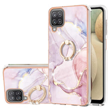 Load image into Gallery viewer, Electroplating Marble Pattern IMD TPU Shockproof Case with Ring Holder, For Samsung Galaxy A02s US Version 166mm, For Samsung Galaxy A02s EU Version 164mm, For Samsung Galaxy A03s 166mm, For Samsung Galaxy A11 / M11, For Samsung Galaxy A12             ...