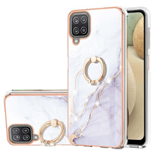Load image into Gallery viewer, Electroplating Marble Pattern IMD TPU Shockproof Case with Ring Holder, For Samsung Galaxy A02s US Version 166mm, For Samsung Galaxy A02s EU Version 164mm, For Samsung Galaxy A03s 166mm, For Samsung Galaxy A11 / M11, For Samsung Galaxy A12             ...