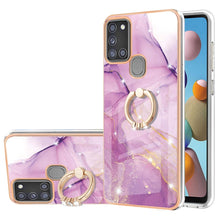 Load image into Gallery viewer, Electroplating Marble Pattern IMD TPU Shockproof Case with Ring Holder, For Samsung Galaxy A02s US Version 166mm, For Samsung Galaxy A02s EU Version 164mm, For Samsung Galaxy A03s 166mm, For Samsung Galaxy A11 / M11, For Samsung Galaxy A12             ...