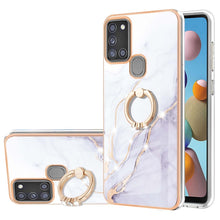 Load image into Gallery viewer, Electroplating Marble Pattern IMD TPU Shockproof Case with Ring Holder, For Samsung Galaxy A02s US Version 166mm, For Samsung Galaxy A02s EU Version 164mm, For Samsung Galaxy A03s 166mm, For Samsung Galaxy A11 / M11, For Samsung Galaxy A12             ...