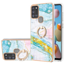 Load image into Gallery viewer, Electroplating Marble Pattern IMD TPU Shockproof Case with Ring Holder, For Samsung Galaxy A02s US Version 166mm, For Samsung Galaxy A02s EU Version 164mm, For Samsung Galaxy A03s 166mm, For Samsung Galaxy A11 / M11, For Samsung Galaxy A12             ...