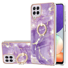 Load image into Gallery viewer, Electroplating Marble Pattern IMD TPU Shockproof Case with Ring Holder, For Samsung Galaxy A02s US Version 166mm, For Samsung Galaxy A02s EU Version 164mm, For Samsung Galaxy A03s 166mm, For Samsung Galaxy A11 / M11, For Samsung Galaxy A12             ...