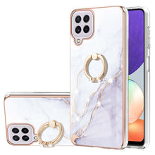 Load image into Gallery viewer, Electroplating Marble Pattern IMD TPU Shockproof Case with Ring Holder, For Samsung Galaxy A02s US Version 166mm, For Samsung Galaxy A02s EU Version 164mm, For Samsung Galaxy A03s 166mm, For Samsung Galaxy A11 / M11, For Samsung Galaxy A12             ...