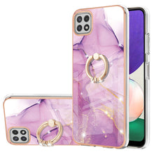 Load image into Gallery viewer, Electroplating Marble Pattern IMD TPU Shockproof Case with Ring Holder, For Samsung Galaxy A02s US Version 166mm, For Samsung Galaxy A02s EU Version 164mm, For Samsung Galaxy A03s 166mm, For Samsung Galaxy A11 / M11, For Samsung Galaxy A12             ...
