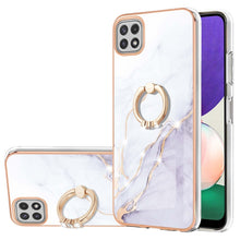 Load image into Gallery viewer, Electroplating Marble Pattern IMD TPU Shockproof Case with Ring Holder, For Samsung Galaxy A02s US Version 166mm, For Samsung Galaxy A02s EU Version 164mm, For Samsung Galaxy A03s 166mm, For Samsung Galaxy A11 / M11, For Samsung Galaxy A12             ...