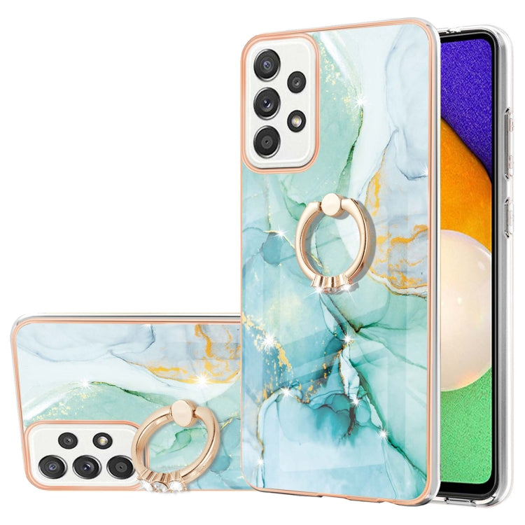 Electroplating Marble Pattern IMD TPU Shockproof Case with Ring Holder, For Samsung Galaxy A32 4G EU Version, For Samsung Galaxy A32 5G, For Samsung Galaxy A52 5G / 4G, For Samsung Galaxy A72 5G / 4G, For Samsung Galaxy S20 FE  5G / 4G                 ...