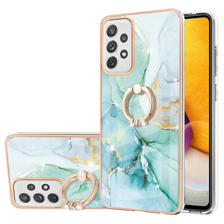 Electroplating Marble Pattern IMD TPU Shockproof Case with Ring Holder, For Samsung Galaxy A32 4G EU Version, For Samsung Galaxy A32 5G, For Samsung Galaxy A52 5G / 4G, For Samsung Galaxy A72 5G / 4G, For Samsung Galaxy S20 FE  5G / 4G                 ...