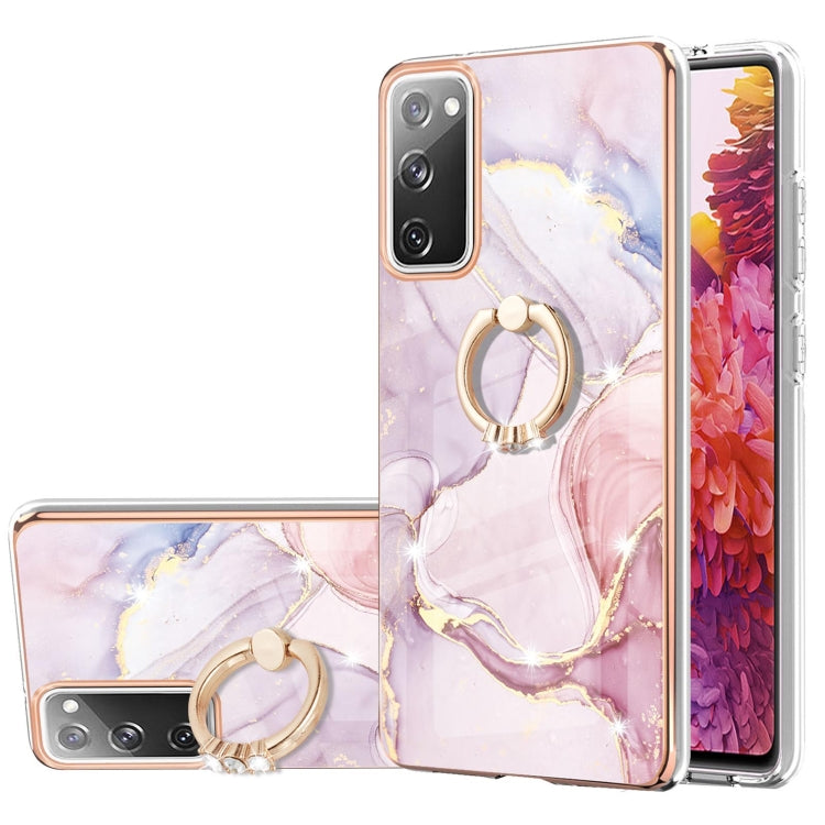 Electroplating Marble Pattern IMD TPU Shockproof Case with Ring Holder, For Samsung Galaxy A32 4G EU Version, For Samsung Galaxy A32 5G, For Samsung Galaxy A52 5G / 4G, For Samsung Galaxy A72 5G / 4G, For Samsung Galaxy S20 FE  5G / 4G                 ...