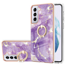Load image into Gallery viewer, Electroplating Marble Pattern IMD TPU Shockproof Case with Ring Holder, For Samsung Galaxy S21 5G, For Samsung Galaxy S21 FE 5G, For Samsung Galaxy S21 Ultra 5G, For Samsung Galaxy S21+ 5G