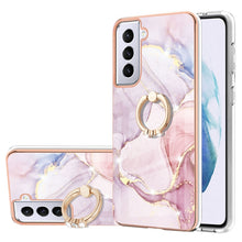 Load image into Gallery viewer, Electroplating Marble Pattern IMD TPU Shockproof Case with Ring Holder, For Samsung Galaxy S21 5G, For Samsung Galaxy S21 FE 5G, For Samsung Galaxy S21 Ultra 5G, For Samsung Galaxy S21+ 5G