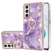 Load image into Gallery viewer, Electroplating Marble Pattern IMD TPU Shockproof Case with Ring Holder, For Samsung Galaxy S21 5G, For Samsung Galaxy S21 FE 5G, For Samsung Galaxy S21 Ultra 5G, For Samsung Galaxy S21+ 5G