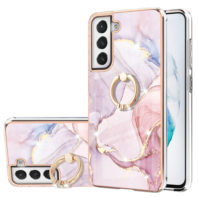Electroplating Marble Pattern IMD TPU Shockproof Case with Ring Holder, For Samsung Galaxy S21 5G, For Samsung Galaxy S21 FE 5G, For Samsung Galaxy S21 Ultra 5G, For Samsung Galaxy S21+ 5G