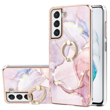 Load image into Gallery viewer, Electroplating Marble Pattern IMD TPU Shockproof Case with Ring Holder, For Samsung Galaxy S21 5G, For Samsung Galaxy S21 FE 5G, For Samsung Galaxy S21 Ultra 5G, For Samsung Galaxy S21+ 5G