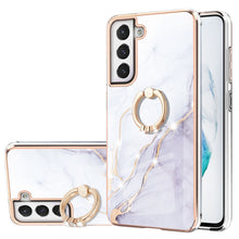 Load image into Gallery viewer, Electroplating Marble Pattern IMD TPU Shockproof Case with Ring Holder, For Samsung Galaxy S21 5G, For Samsung Galaxy S21 FE 5G, For Samsung Galaxy S21 Ultra 5G, For Samsung Galaxy S21+ 5G