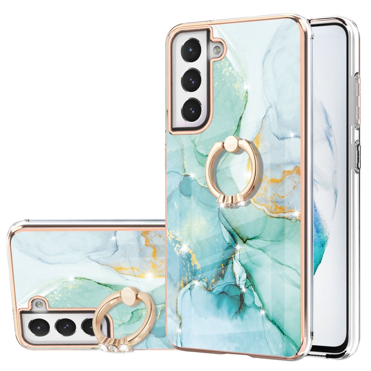 Electroplating Marble Pattern IMD TPU Shockproof Case with Ring Holder, For Samsung Galaxy S21 5G, For Samsung Galaxy S21 FE 5G, For Samsung Galaxy S21 Ultra 5G, For Samsung Galaxy S21+ 5G