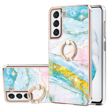 Load image into Gallery viewer, Electroplating Marble Pattern IMD TPU Shockproof Case with Ring Holder, For Samsung Galaxy S21 5G, For Samsung Galaxy S21 FE 5G, For Samsung Galaxy S21 Ultra 5G, For Samsung Galaxy S21+ 5G