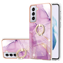 Load image into Gallery viewer, Electroplating Marble Pattern IMD TPU Shockproof Case with Ring Holder, For Samsung Galaxy S21 5G, For Samsung Galaxy S21 FE 5G, For Samsung Galaxy S21 Ultra 5G, For Samsung Galaxy S21+ 5G