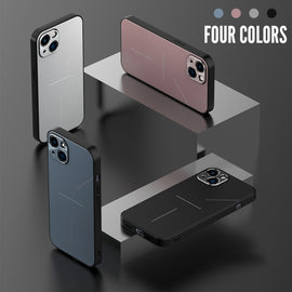 R-JUST RJ-52 3-Line Style Metal TPU Shockproof Protective Case, For iPhone 13, For iPhone 13 Pro, For iPhone 13 Pro Max, For iPhone 12, For iPhone 12 Pro, For iPhone 12 Pro Max, For iPhone 11 Pro Max, For iPhone 11 Pro