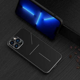 R-JUST RJ-52 3-Line Style Metal TPU Shockproof Protective Case, For iPhone 13, For iPhone 13 Pro, For iPhone 13 Pro Max, For iPhone 12, For iPhone 12 Pro, For iPhone 12 Pro Max, For iPhone 11 Pro Max, For iPhone 11 Pro