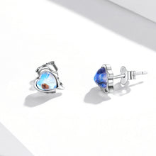 Load image into Gallery viewer, S925 Sterling Silver Heart Shaped Moonstone Women Earrings, Heart Shaped Moonstone