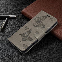 Load image into Gallery viewer, Embossing Two Butterflies Pattern Horizontal Flip PU Leather Case with Holder &amp; Card Slot &amp; Wallet &amp; Lanyard, For Xiaomi Redmi  8