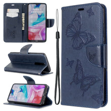 Load image into Gallery viewer, Embossing Two Butterflies Pattern Horizontal Flip PU Leather Case with Holder &amp; Card Slot &amp; Wallet &amp; Lanyard, For Xiaomi Redmi  8