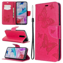 Load image into Gallery viewer, Embossing Two Butterflies Pattern Horizontal Flip PU Leather Case with Holder &amp; Card Slot &amp; Wallet &amp; Lanyard, For Xiaomi Redmi  8