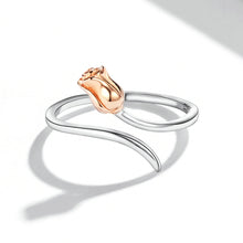 Load image into Gallery viewer, S925 Sterling Silver Rose Women Open Ring, Rose