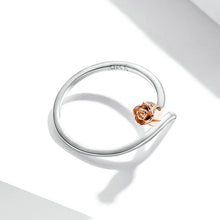 Load image into Gallery viewer, S925 Sterling Silver Rose Women Open Ring, Rose