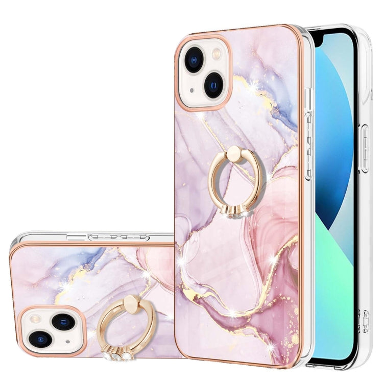 Electroplating Marble Pattern IMD TPU Shockproof Case with Ring Holder, For iPhone 13 mini, For iPhone 13, For iPhone 13 Pro, For iPhone 13 Pro Max, For iPhone 12 / 12 Pro, For iPhone 12 Pro Max, For iPhone 11, For iPhone 11 Pro Max