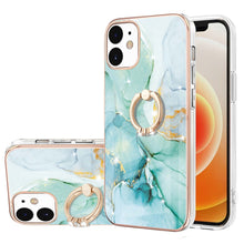Load image into Gallery viewer, Electroplating Marble Pattern IMD TPU Shockproof Case with Ring Holder, For iPhone 13 mini, For iPhone 13, For iPhone 13 Pro, For iPhone 13 Pro Max, For iPhone 12 / 12 Pro, For iPhone 12 Pro Max, For iPhone 11, For iPhone 11 Pro Max