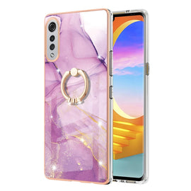 Electroplating Marble Pattern IMD TPU Shockproof Case with Ring Holder, For LG Velvet 4G & 5G / G9 Velvet, For Motorola Moto Edge 20, For Motorola Moto Edge 20 Lite, For Motorola Moto Edge 20 Pro, For Xiaomi Redmi 9A, For Xiaomi Redmi Note 10 Pro      ...