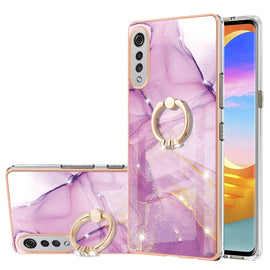 Electroplating Marble Pattern IMD TPU Shockproof Case with Ring Holder, For LG Velvet 4G & 5G / G9 Velvet, For Motorola Moto Edge 20, For Motorola Moto Edge 20 Lite, For Motorola Moto Edge 20 Pro, For Xiaomi Redmi 9A, For Xiaomi Redmi Note 10 Pro      ...