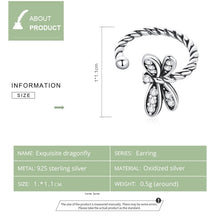 Load image into Gallery viewer, S925 Sterling Silver Exquisite Dragonfly Women Earrings, Dragonfly