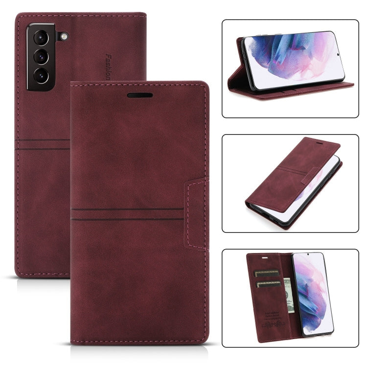 Dream Magnetic Suction Business Horizontal Flip PU Leather Case with Holder & Card Slot & Wallet, For Samsung Galaxy S20 FE, For Samsung Galaxy S20 Ultra, For Samsung Galaxy S21+ 5G, For Samsung Galaxy S21 5G, For Samsung Galaxy S21 FE 5G              ...